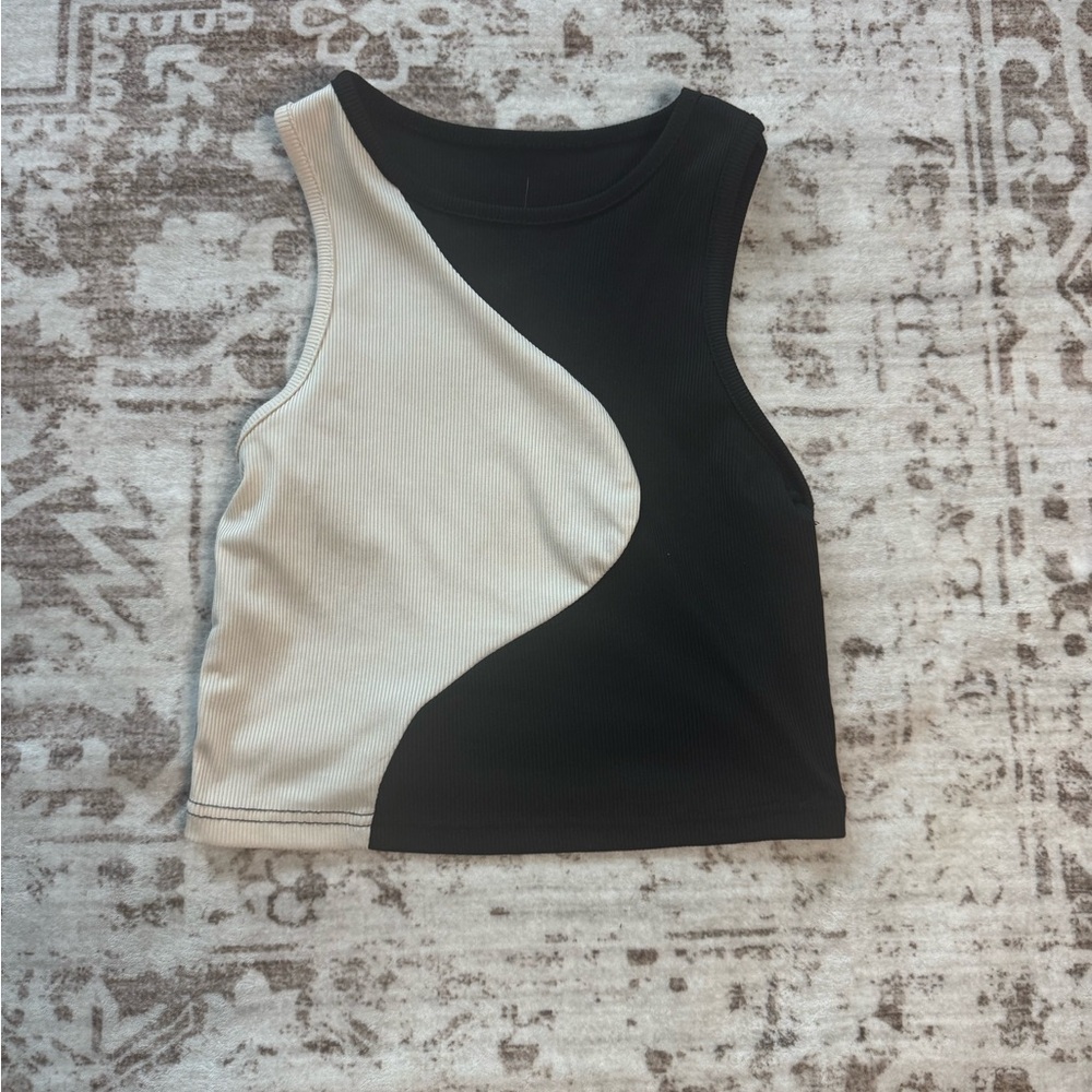 Black and White Crop Top